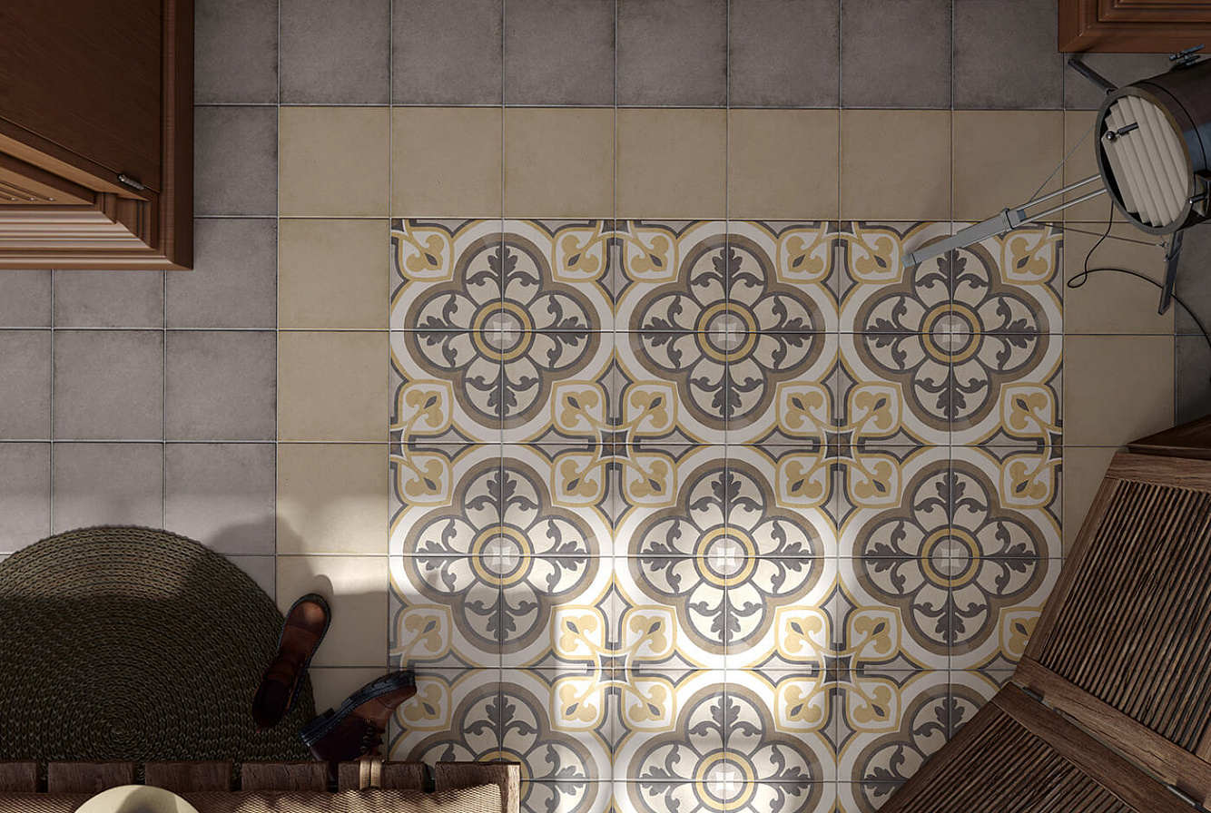 ART NOUVEAU GREY / BISCUIT